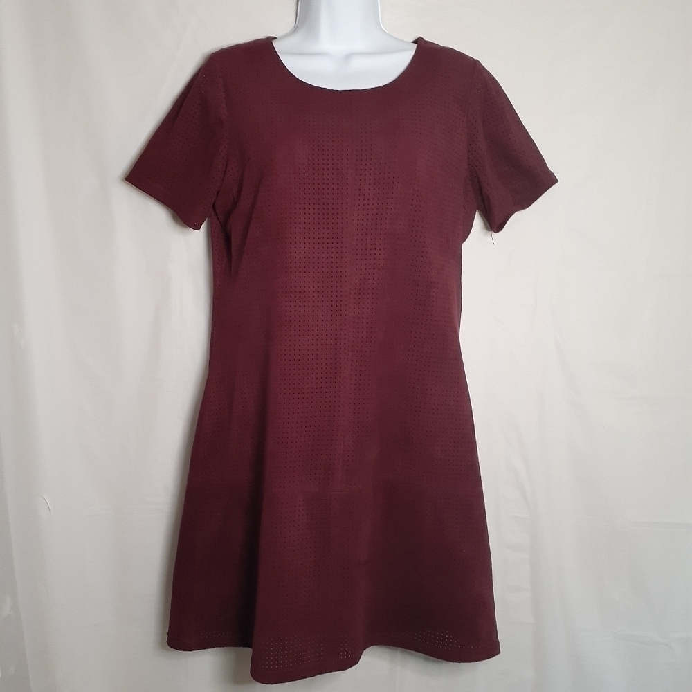 Nectar clothing Faux Suade Shift Dress Size L